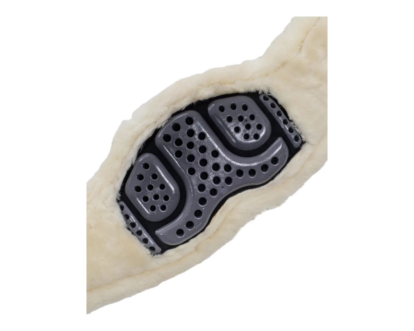 Acavallo Gel & PVC Short Dressage Girth With Eco-Wool Lining - Brown - Image 5
