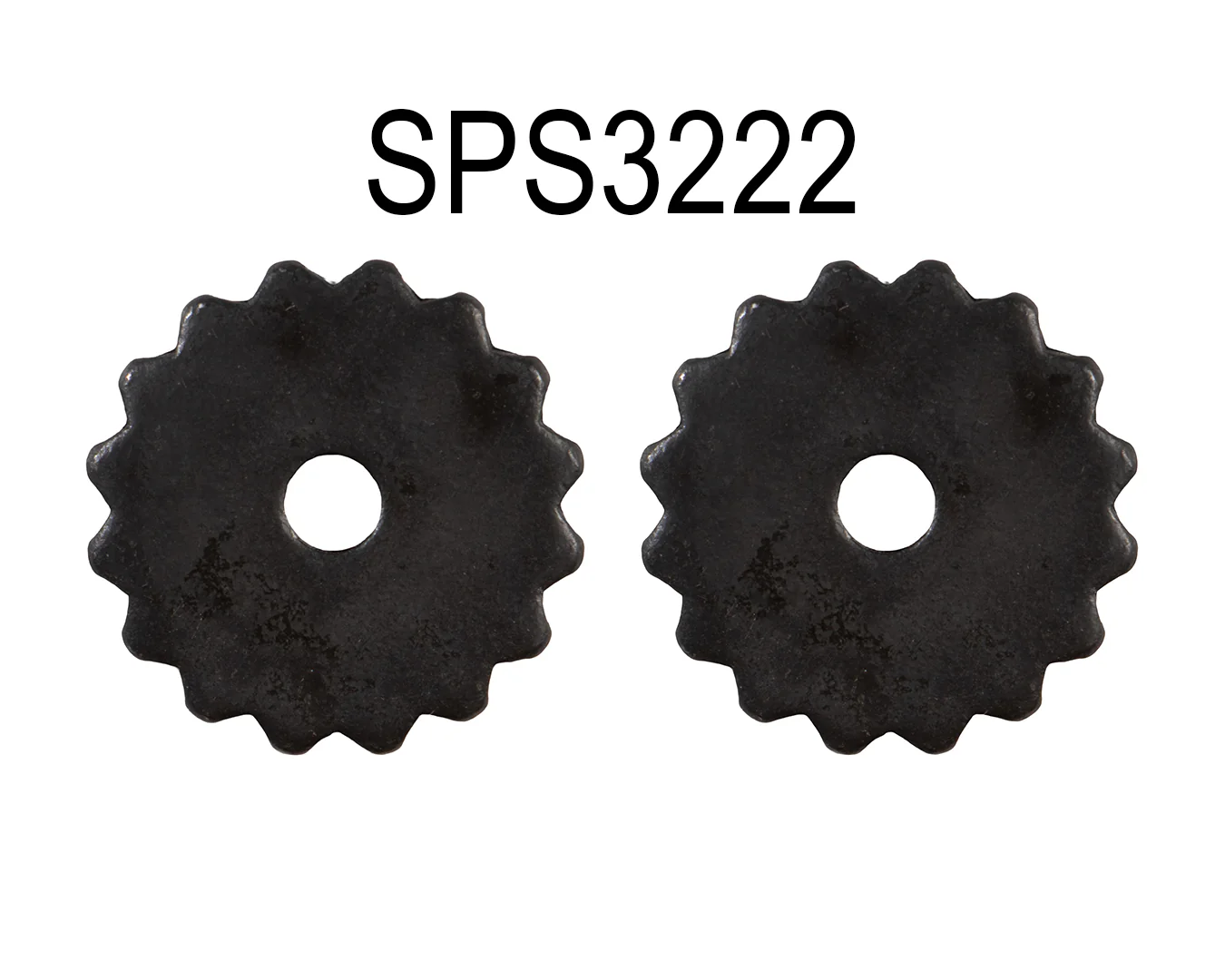 STC Black Steel Spur Rowels | 16 Point Rounded - Image 2