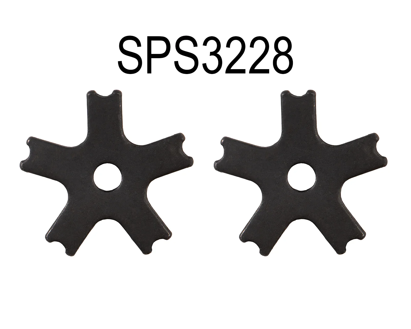 STC Black Steel Spur Rowels | 5 Point Scooped - Image 2