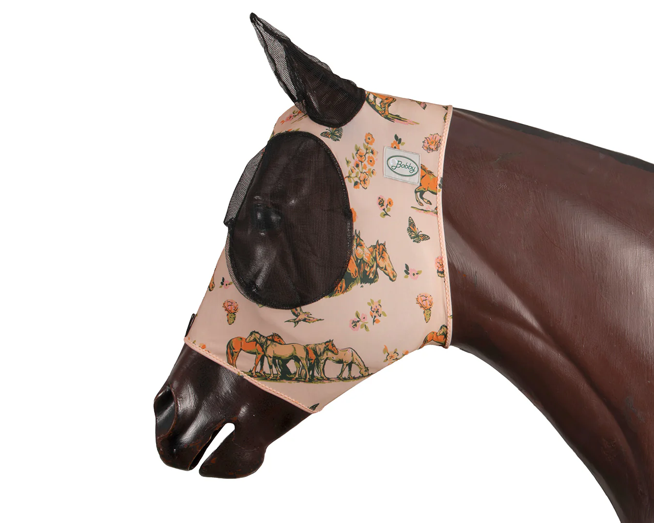 Bobby Lycra Fly Mask - Wild Horses - Image 2