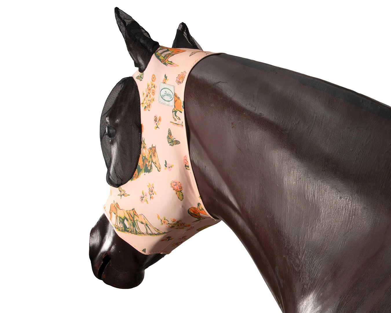 Bobby Lycra Fly Mask - Wild Horses - Image 3