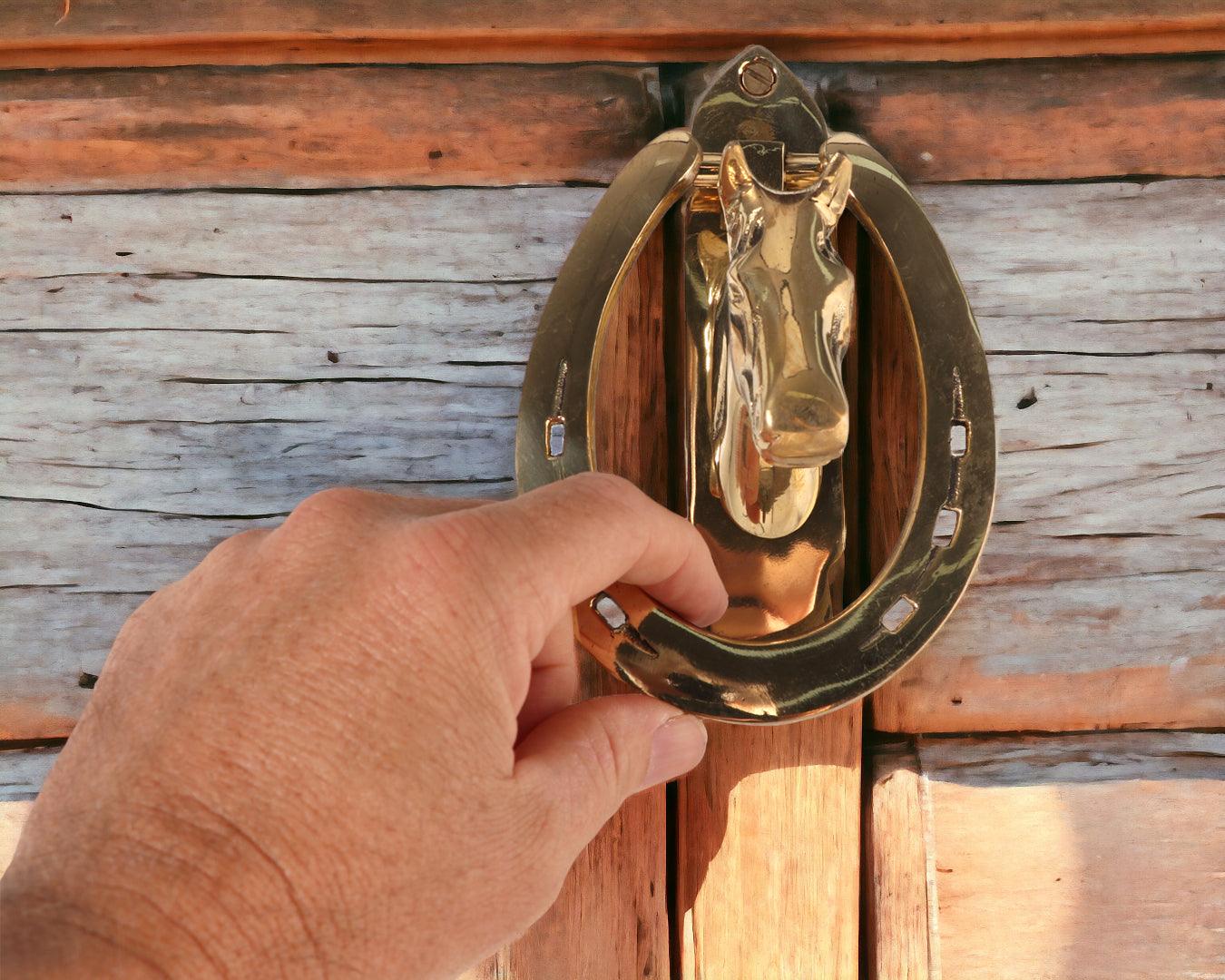 STC Brass Horsehead and Shoe Doorknocker - Image 3