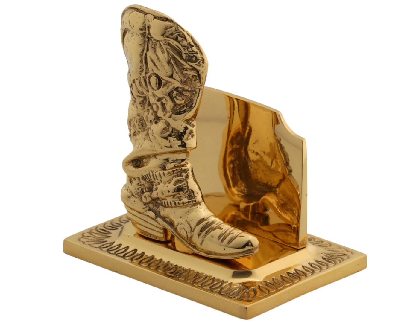 Brass Western Boot Napkin Holder - Image 2