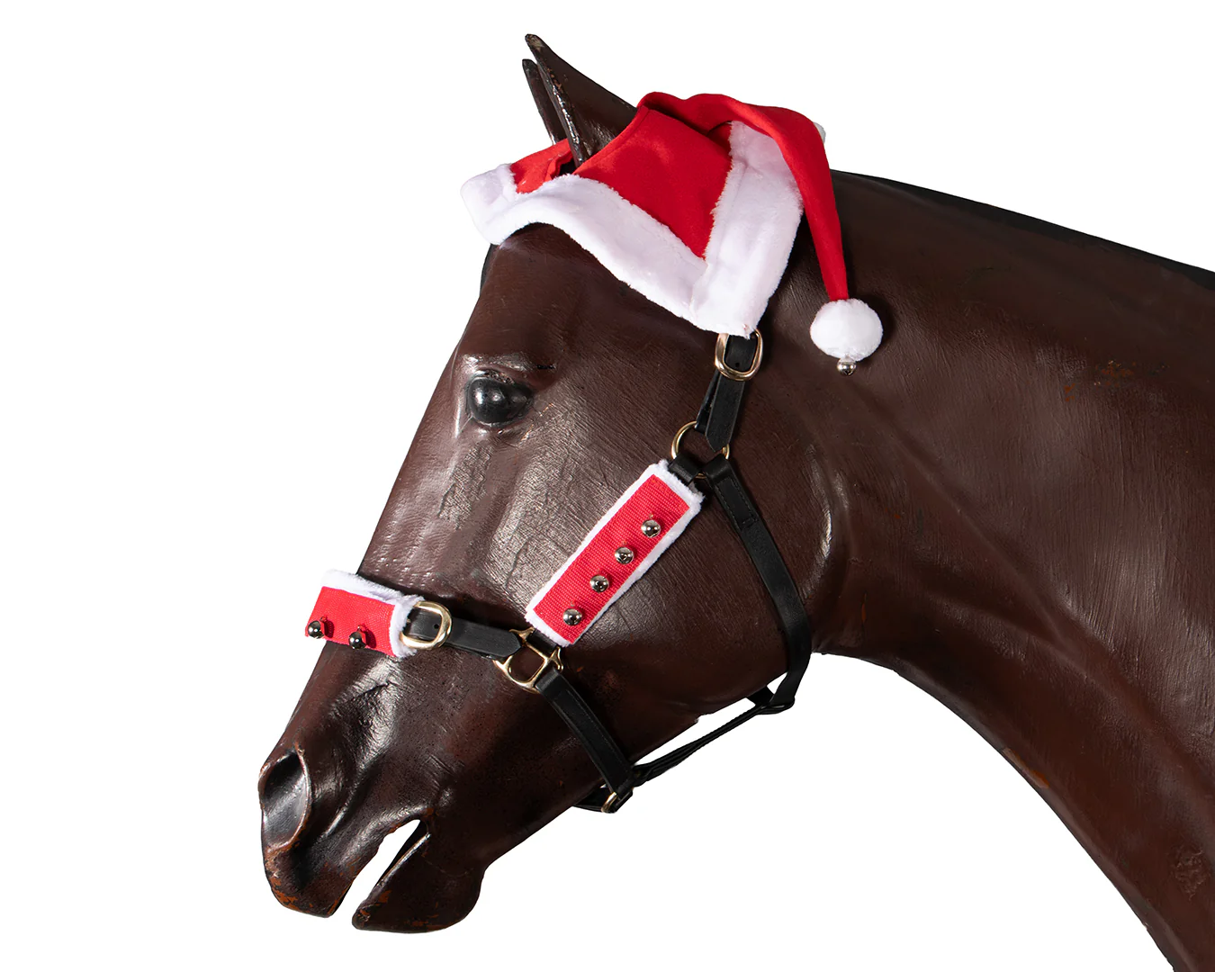 STC Christmas Horse Riding Set - Santa Hat, Quarter Sheet, Leg Wraps, 3 Piece Bridle Set - Image 3
