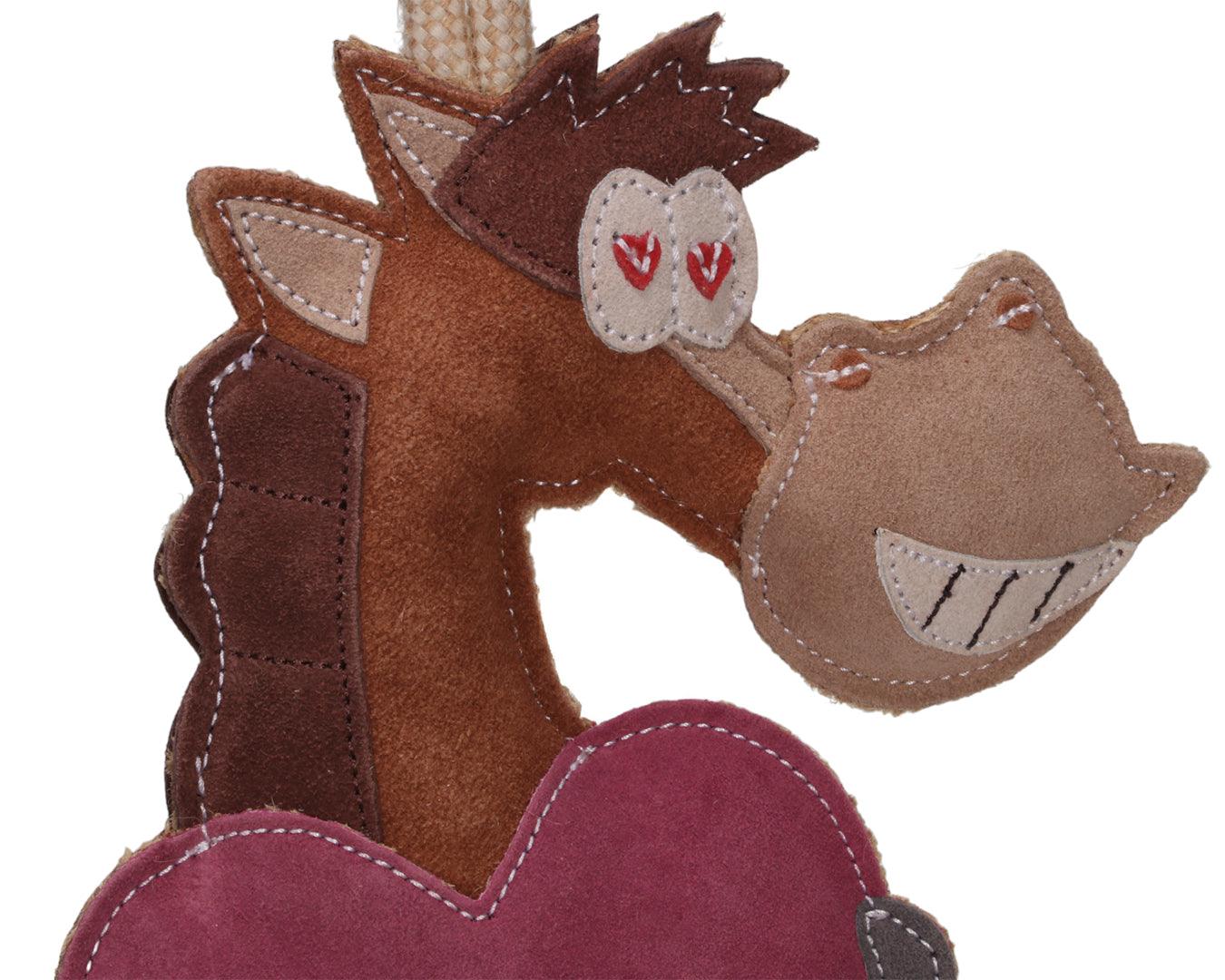 Horse Sense Suede Stall Love Heart Toy - Image 2