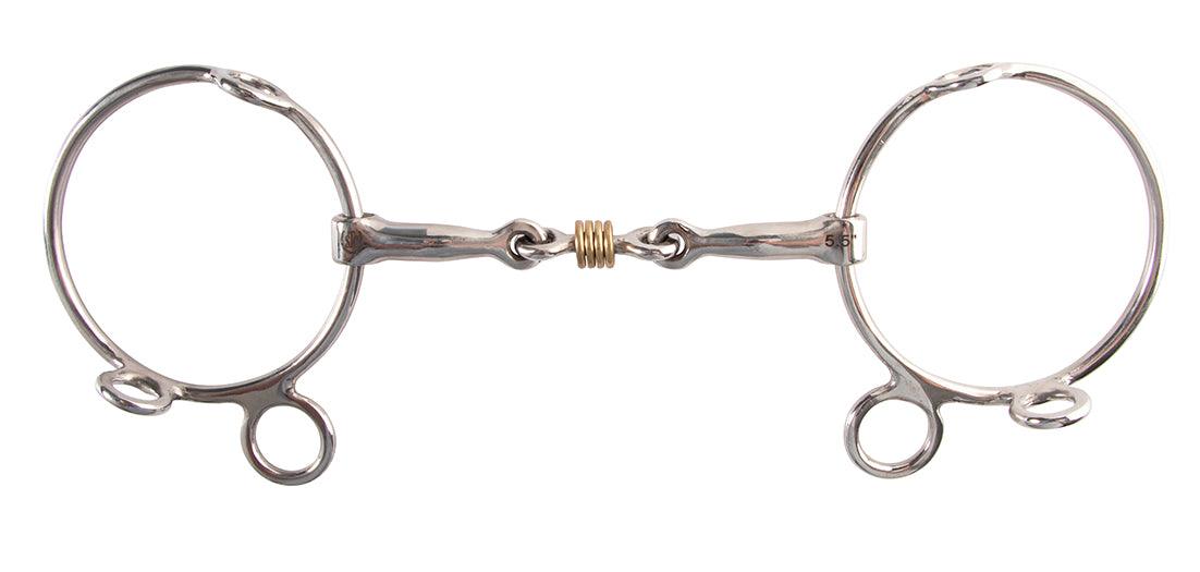 Double Ring Gag Bit W/Copper Rollers - Image 3