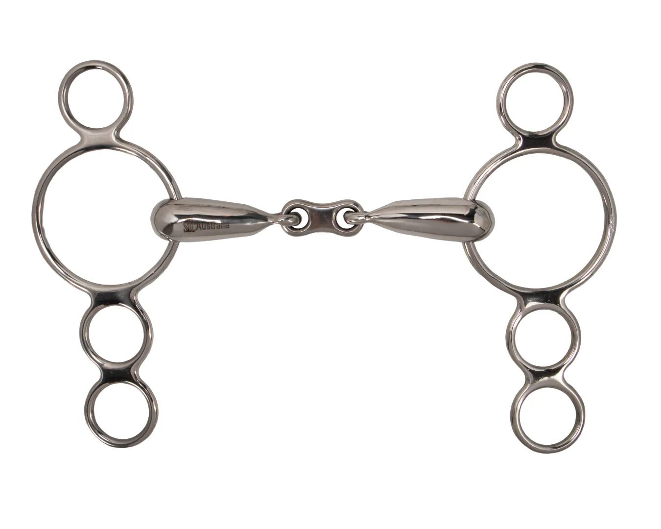 STC Dutch Gag Snaffle w/Four rings and Hollow Mouth w/French Link
