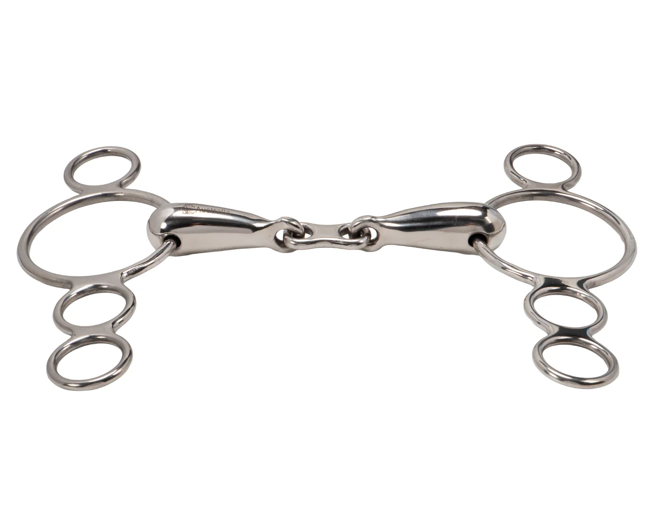 STC Dutch Gag Snaffle w/Four rings and Hollow Mouth w/French Link - Image 2