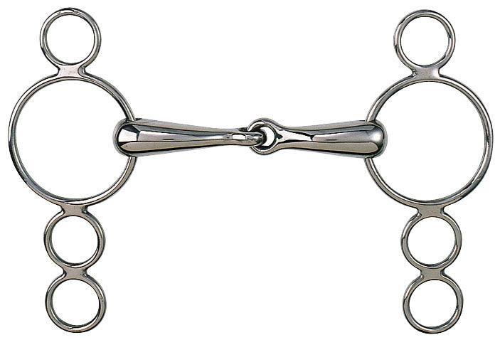 Equisteel Dutch Gag Snaffle w/Four Rings