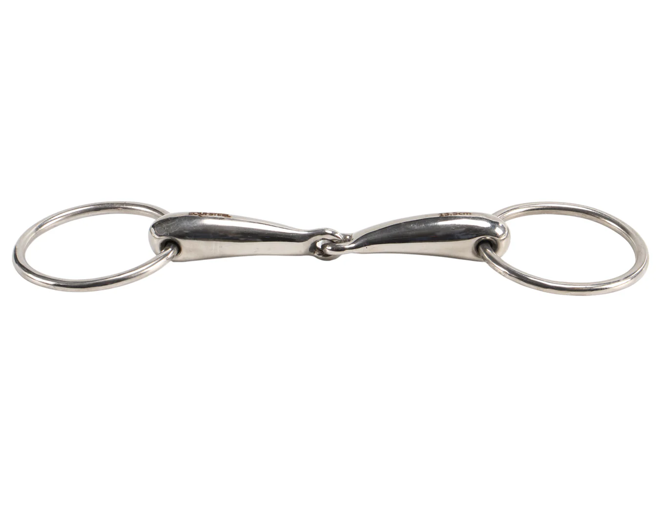 Equisteel SS Thick Hollow Loose Ring Snaffle Bit with 65mm Rings - Image 2