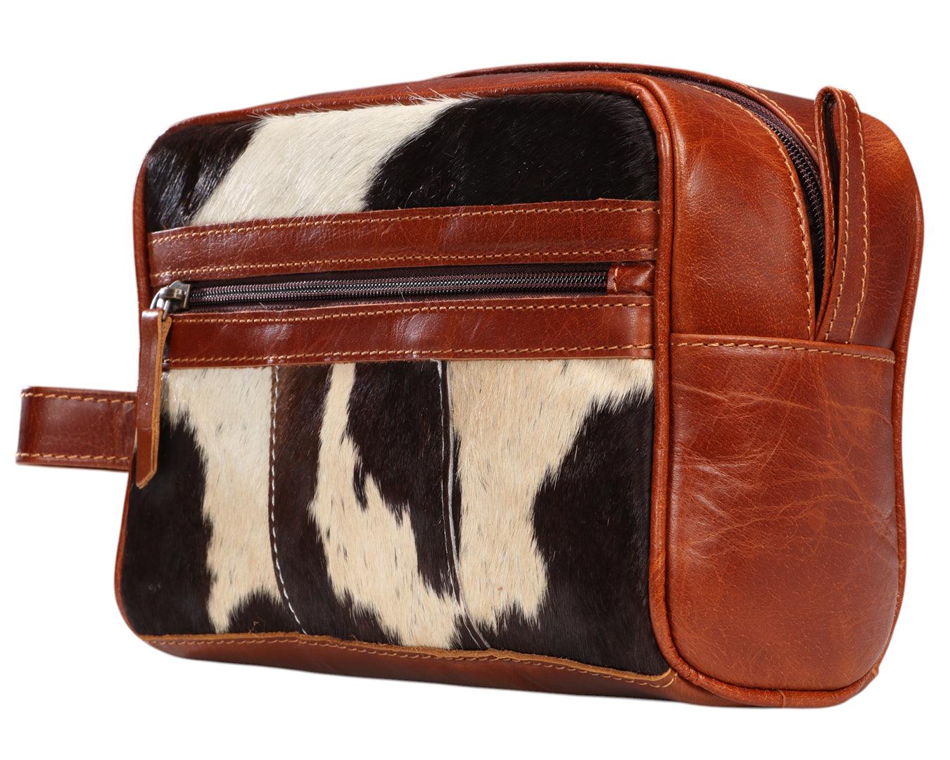 Fort Worth Cowhide Leather Toiletry Bag