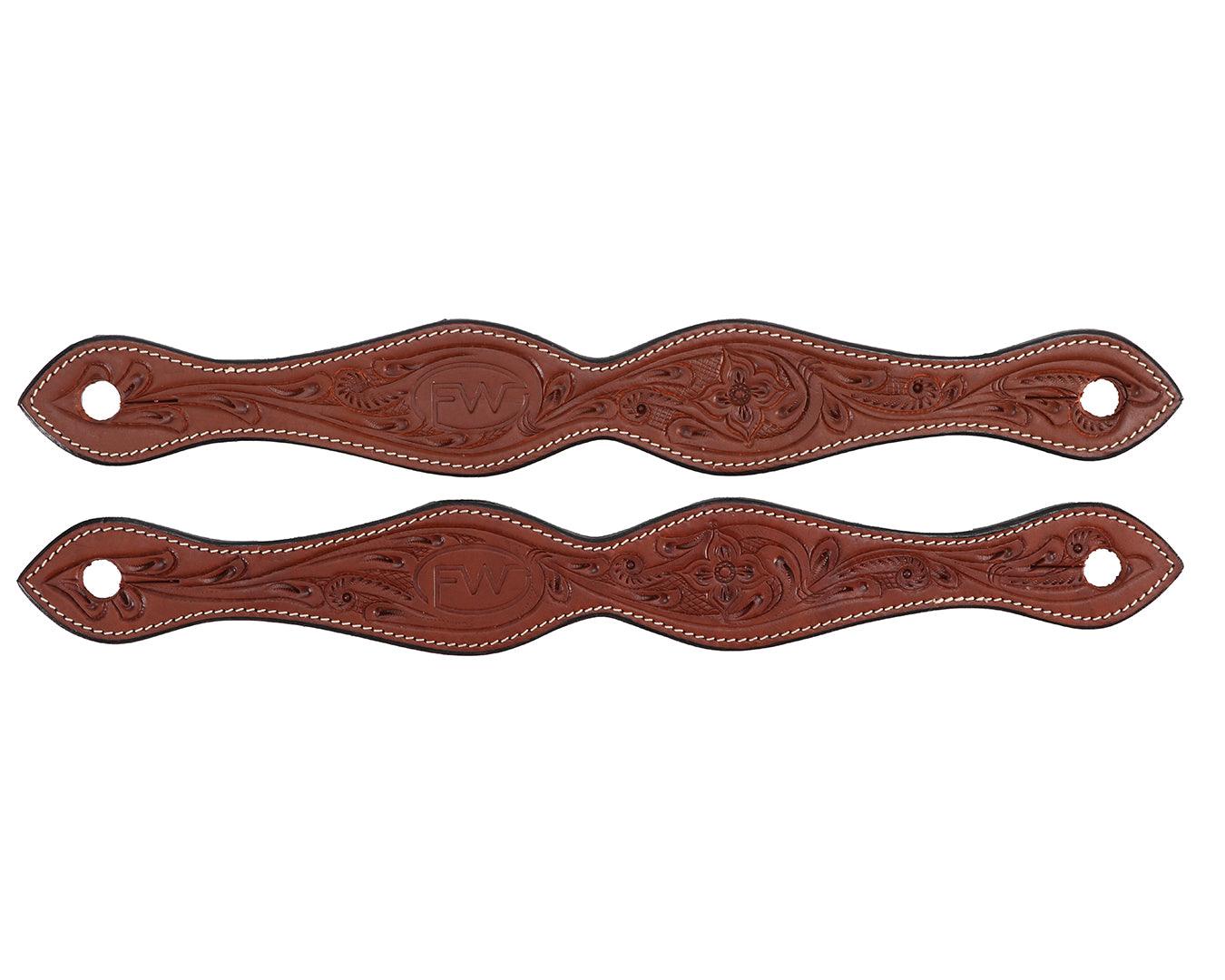 Fort Worth Floral Tooled Slobber Straps