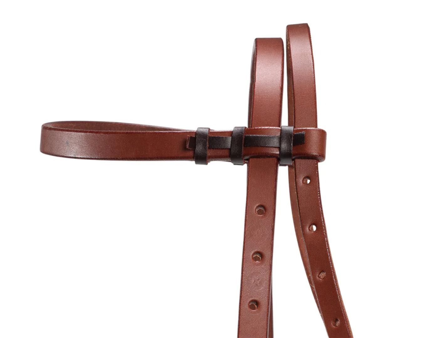 Fort Worth Oily Headstall with Single Buckle - Latigo - Image 9