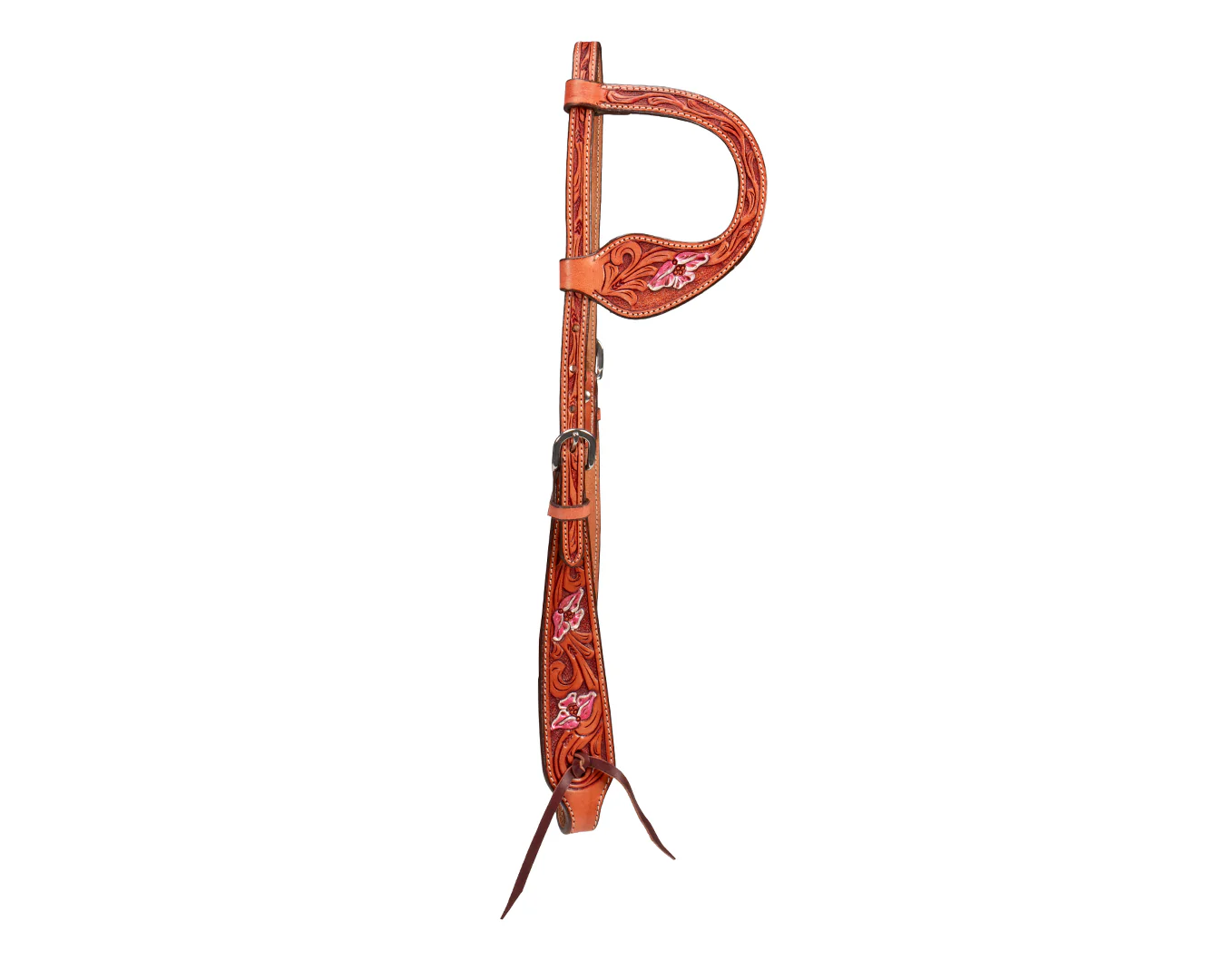 Fort Worth One Ear Headstall | Pink Floral - Image 2