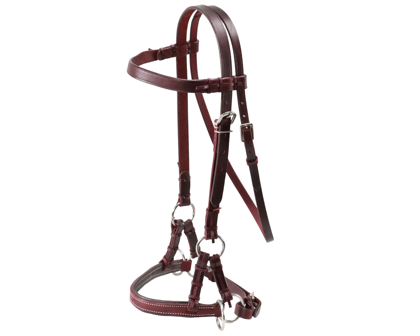 Fort Worth Padded Leather Nose Sidepull - Latigo