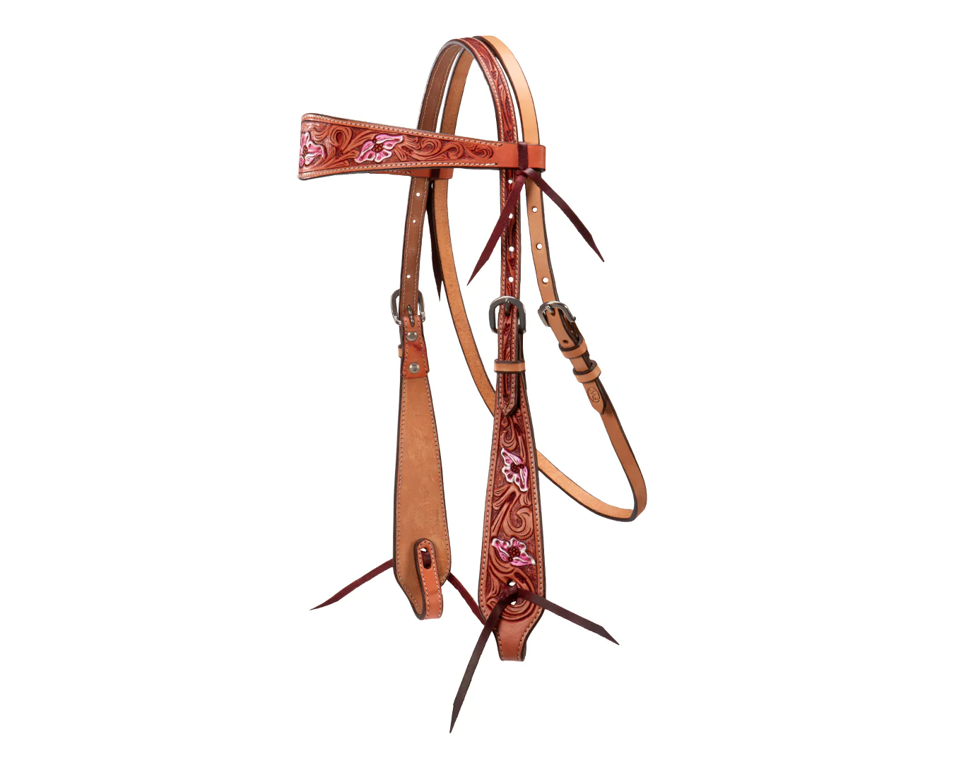Fort Worth Pink Floral Headstall