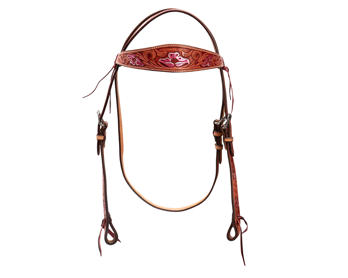 Fort Worth Pink Floral Headstall - Image 5