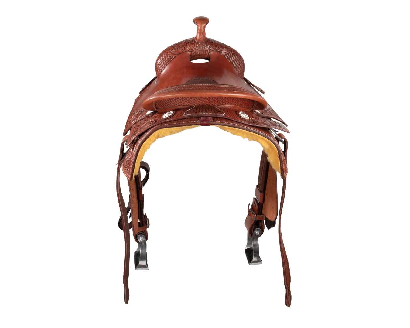 Fort Worth Reiner Saddle - Handcrafted Rawhide Western Saddle - Image 5