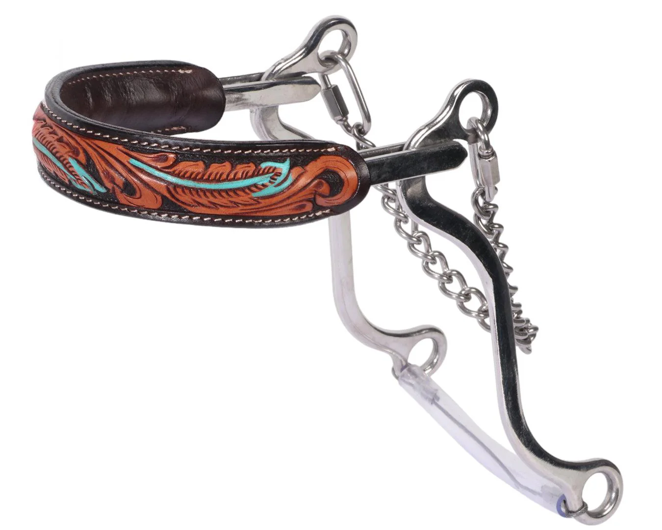 Fort Worth SS Hackamore - Turquoise Feather - Image 2