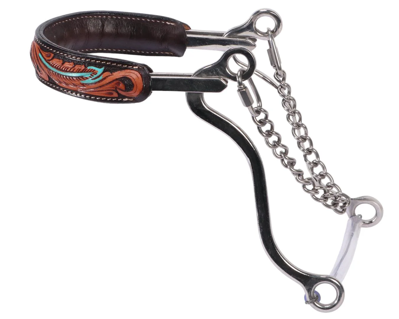 Fort Worth SS Hackamore - Turquoise Feather - Image 3