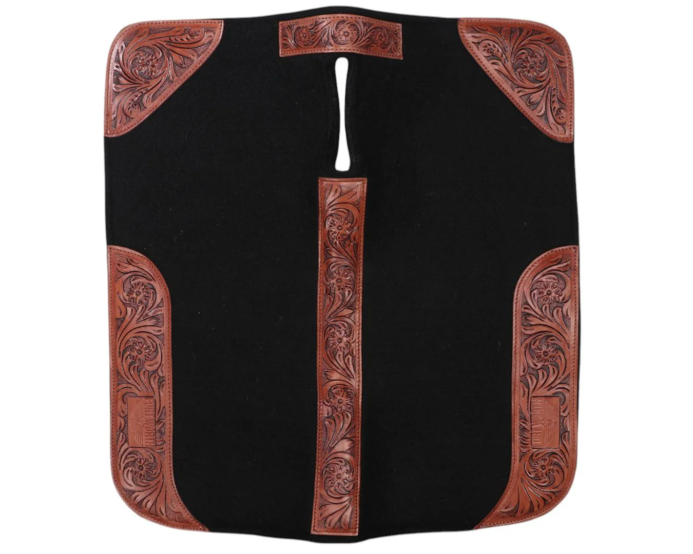 Fort Worth Tooled Floral Felt Saddle Pad - Image 5