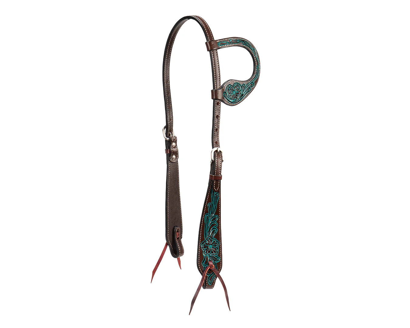 Fort Worth Turquoise Flower One Ear Headstall