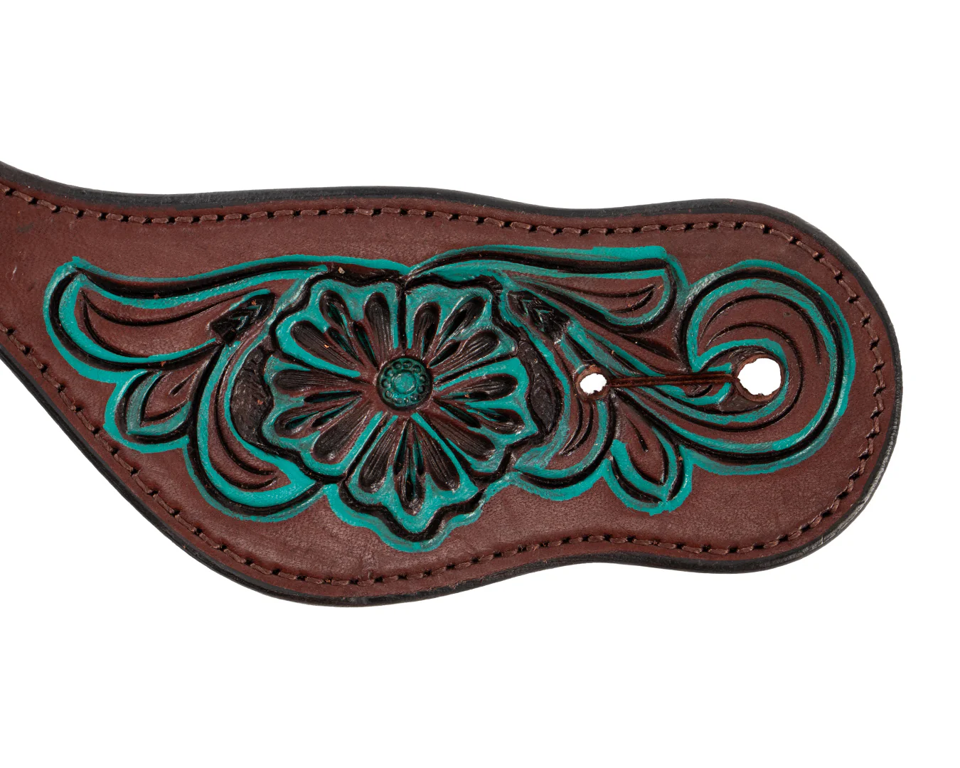 Fort Worth Turquoise Flower Spur Straps - Image 3