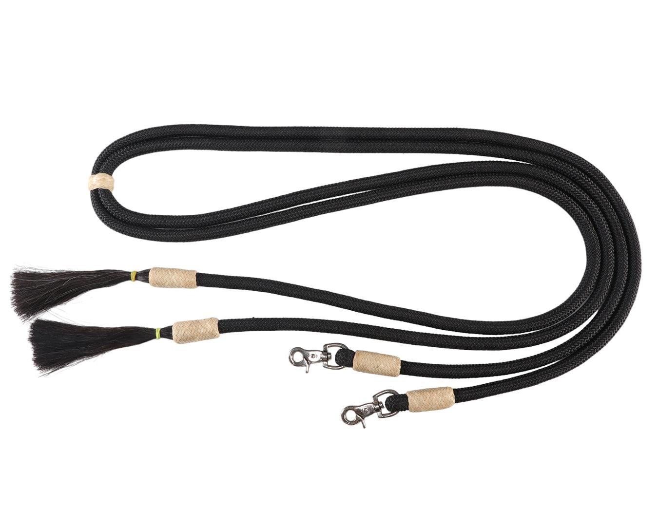 Fort Worth Yacht Cord Split Reins 8' w/Horsehair - Image 2