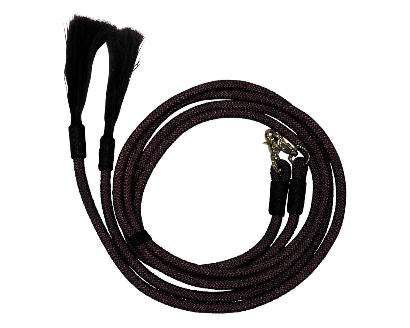 Fort Worth Yacht Cord Split Reins 8' w/Horsehair - Image 5