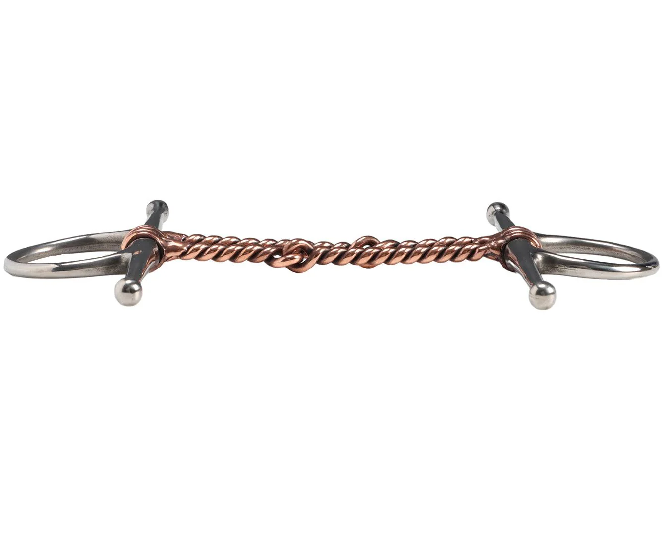 Full Cheek Snaffle Bit w/Twisted Double Copper Wire Mouth - Image 3