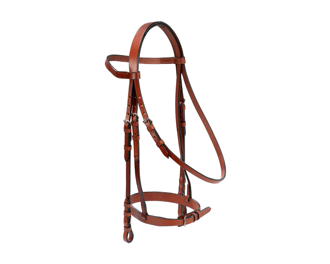 Happy Horse Snaffle Bridle - Chestnut - Image 2