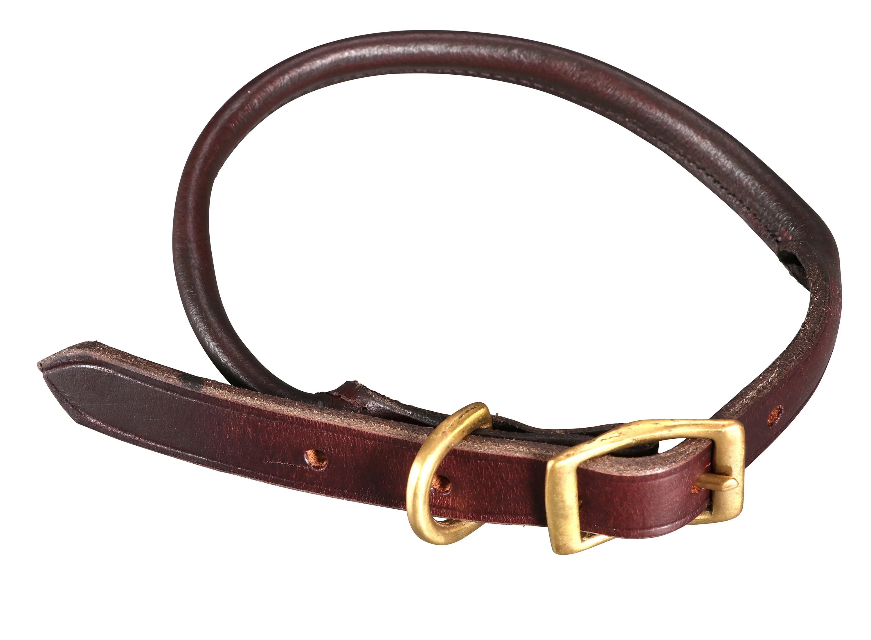 Jeremy & Lord Rolled Leather Dog Collar