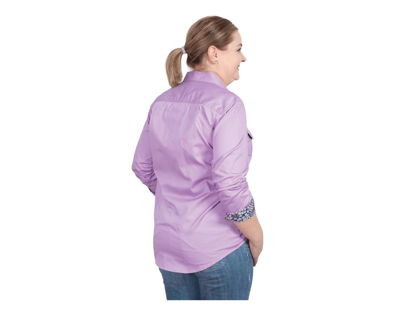 Just Country Womens Jahna Half Button Workshirt - Image 2