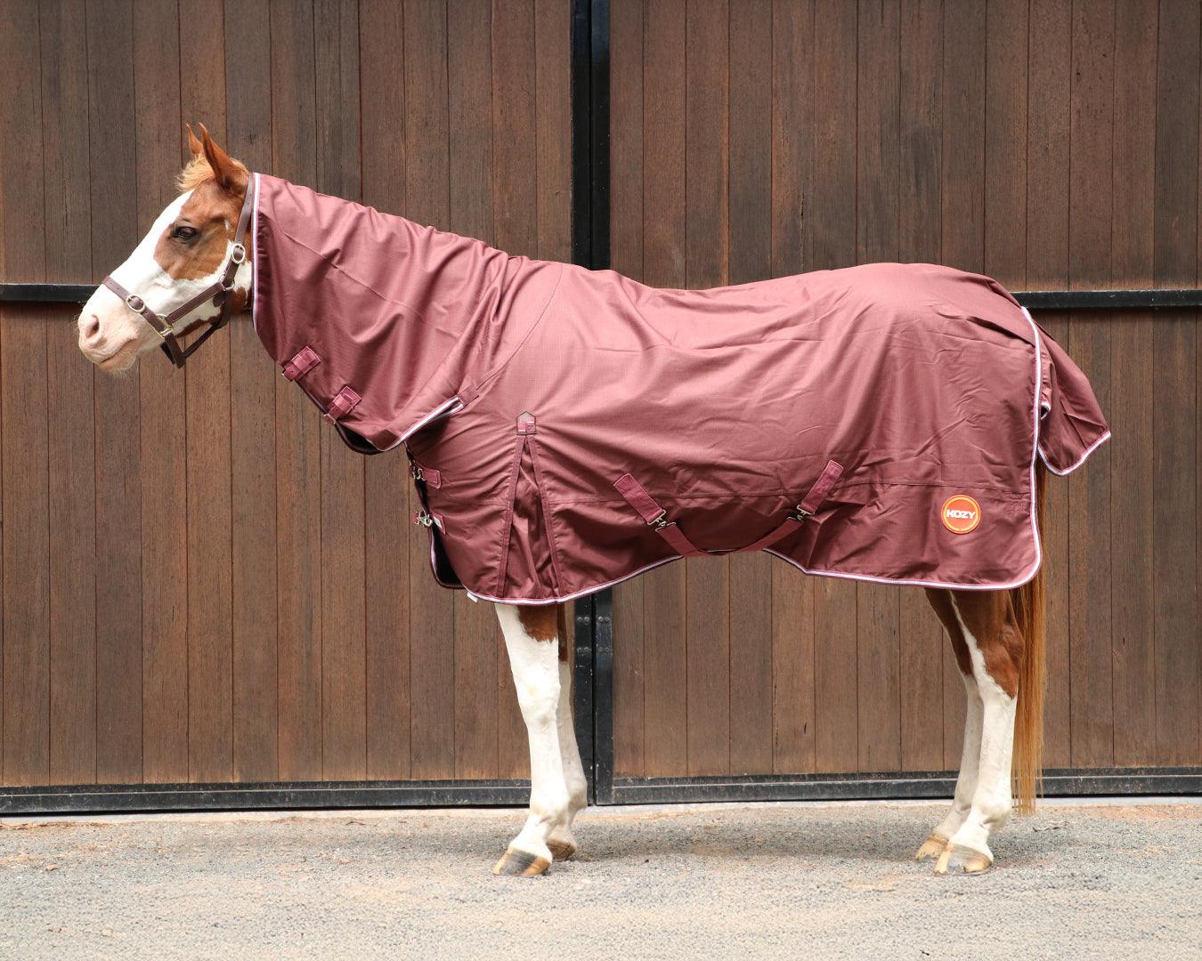 Kozy 1200D Lite Rainsheet Horse Rug Combo - Chocolate