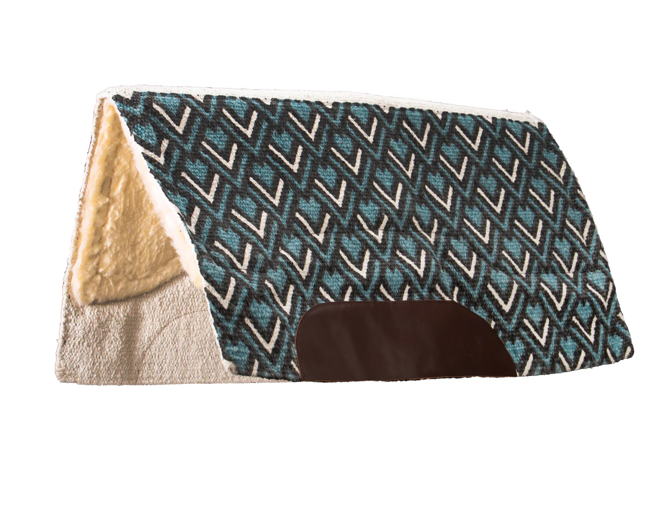 Navajo Fleece Lined Saddle Pad Arrow Turquoise