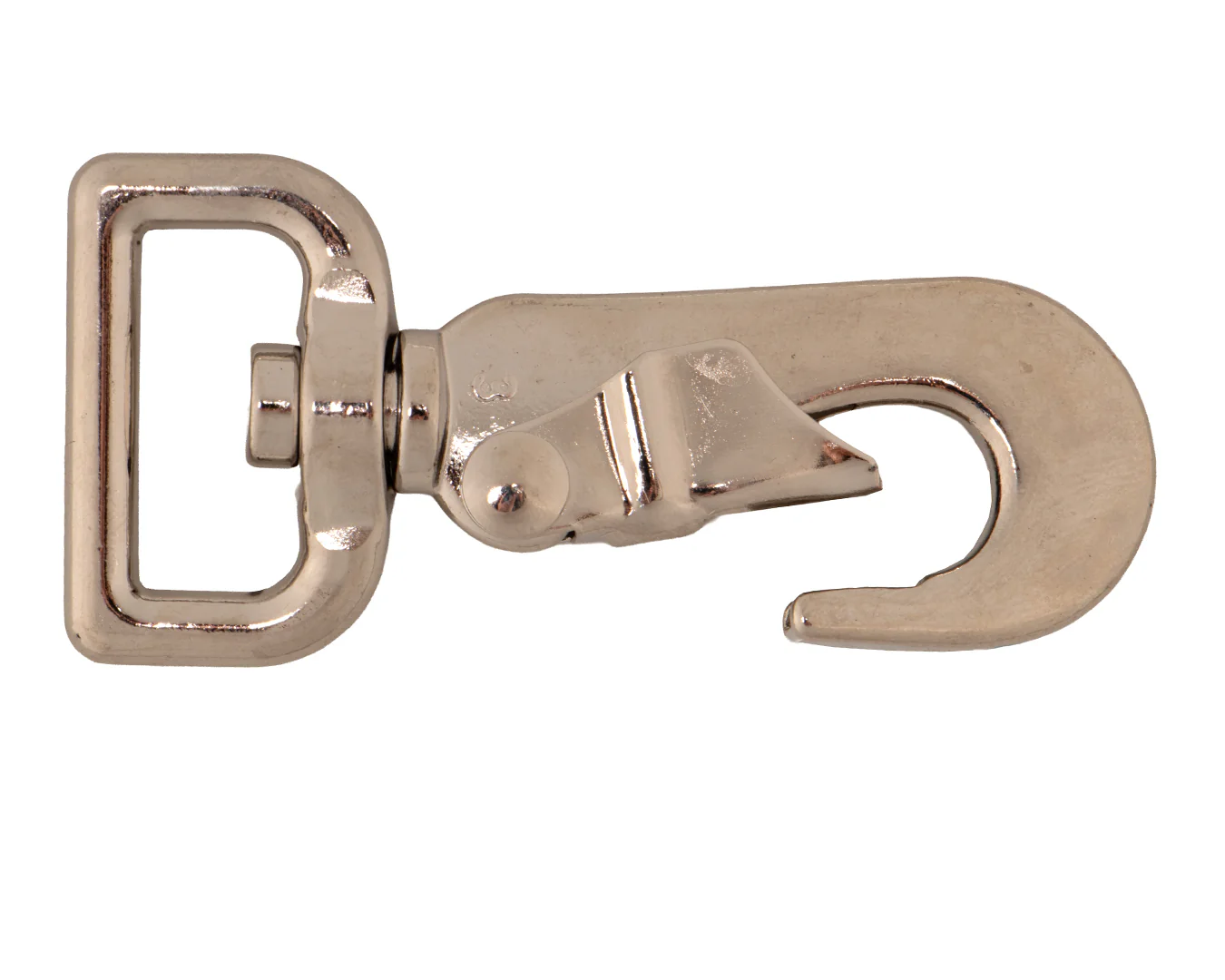 Nickel Plated Rein Snaphooks with Flat Swivel Eye