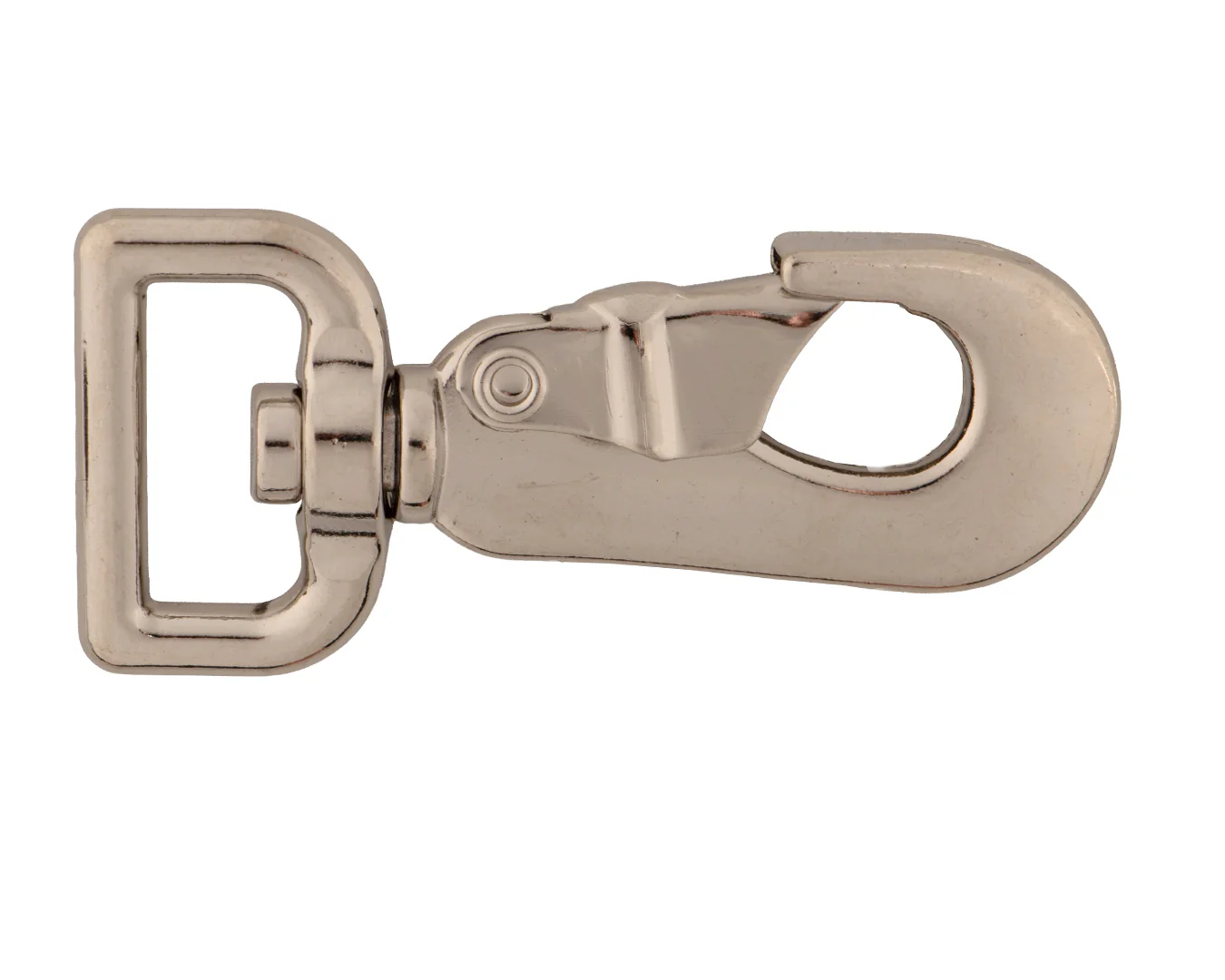 Nickel Plated Rein Snaphooks with Flat Swivel Eye - Image 2