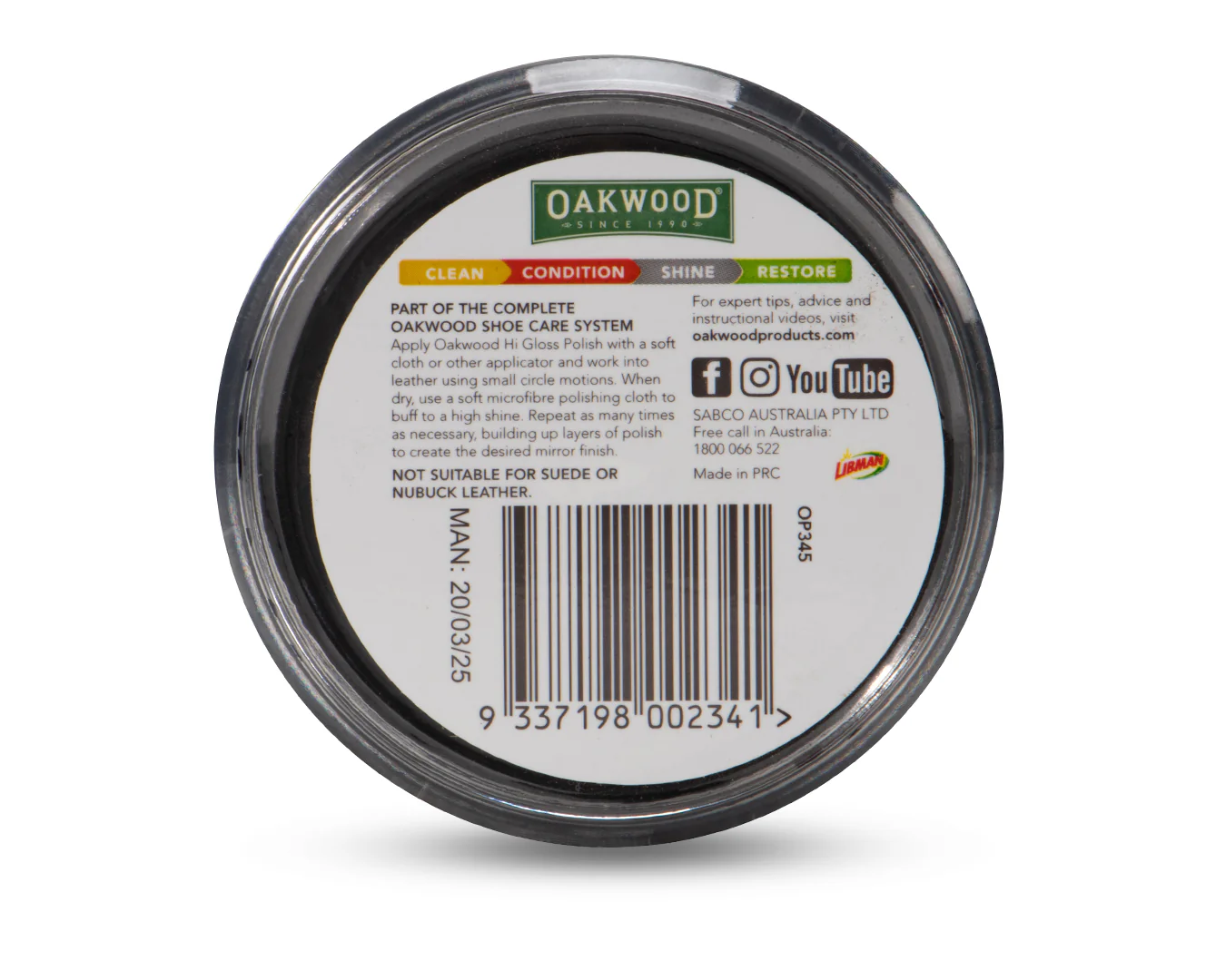 Oakwood High Gloss Shoe Polish - Image 2