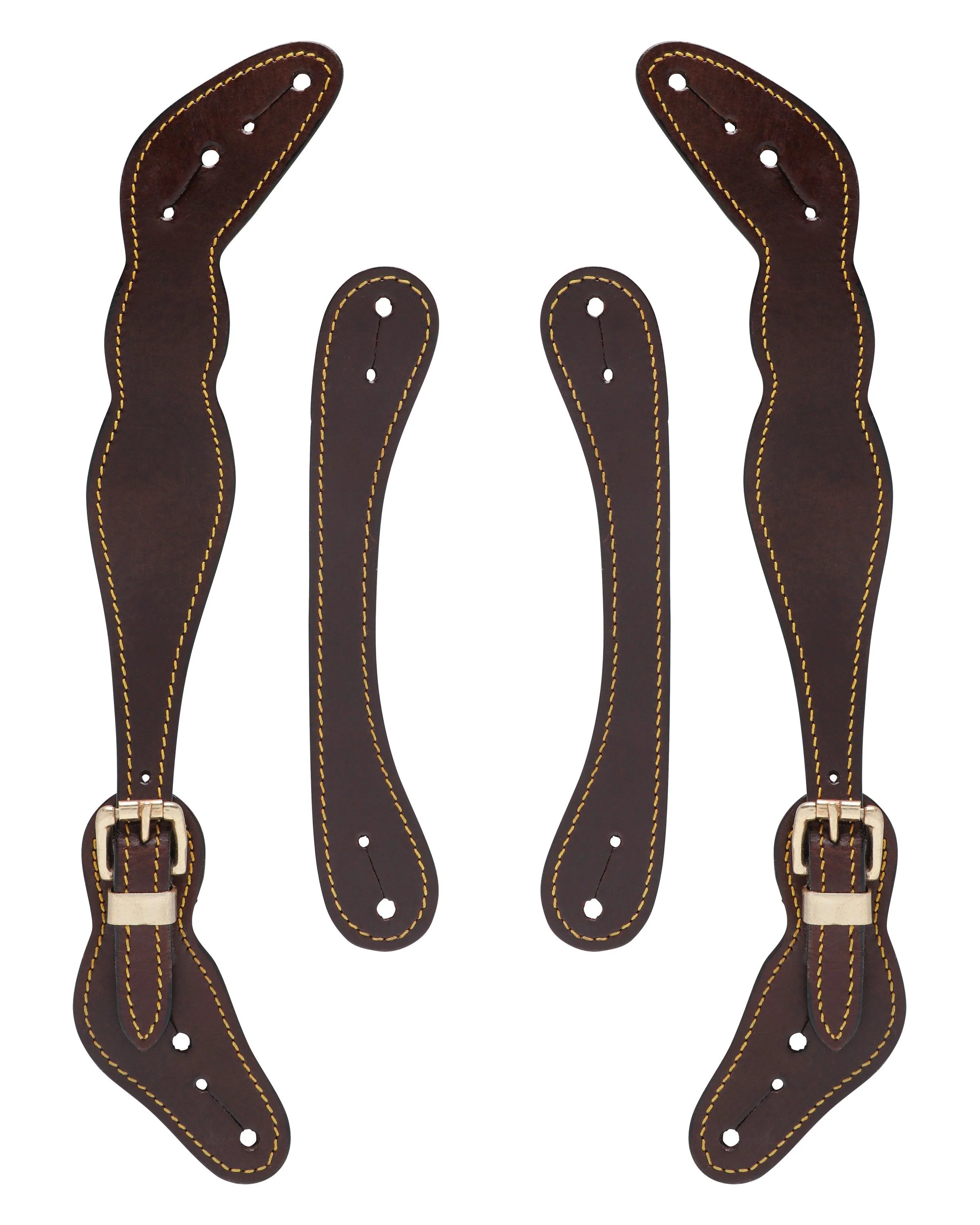 Ord River Four Stud Spur Straps - Brown