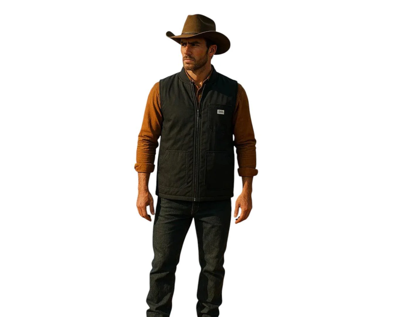 Outback Clothing Mens Canvas Waterproof Vest
