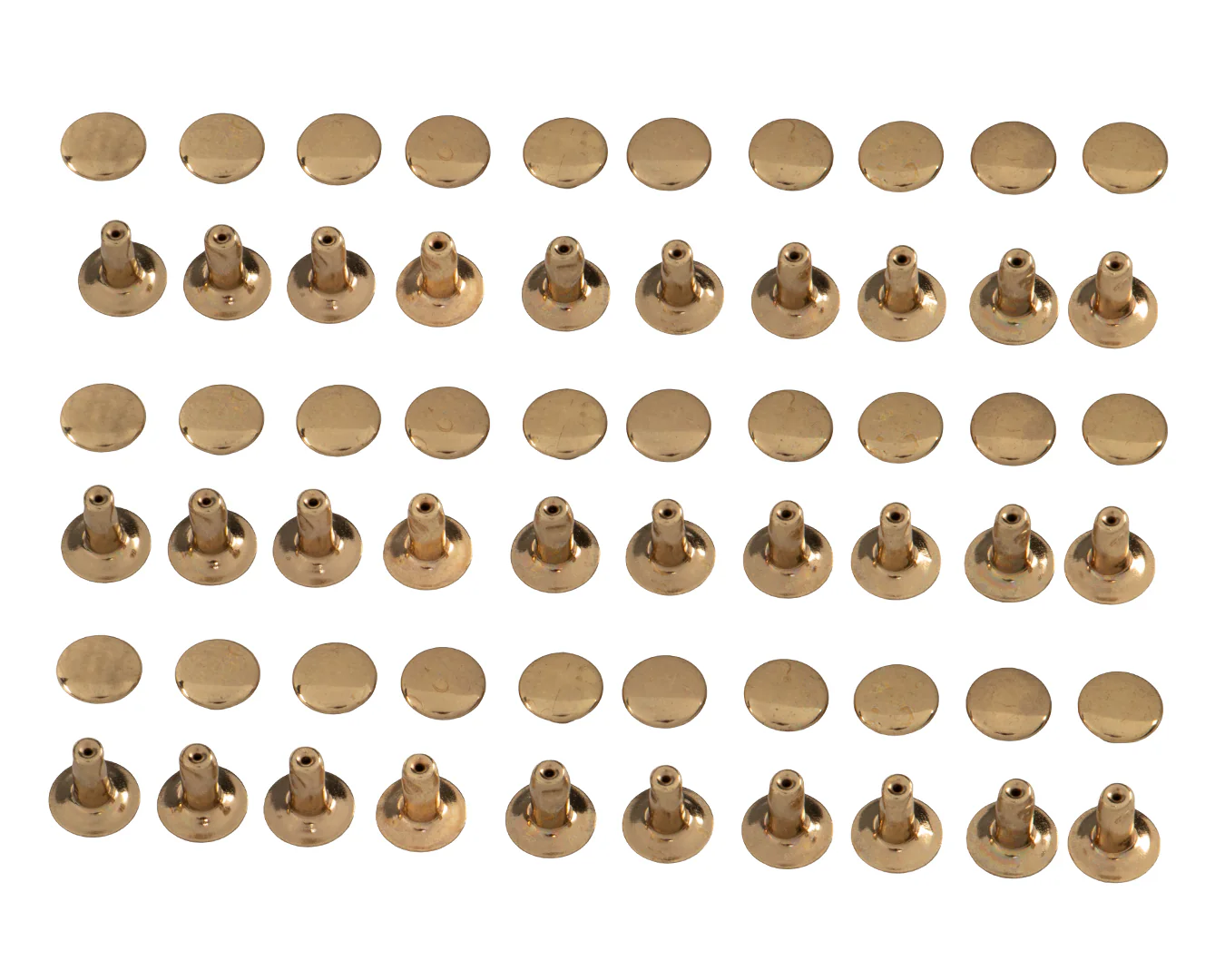 STC Brass Plated Two Piece Rivets - S/7mm - Image 4