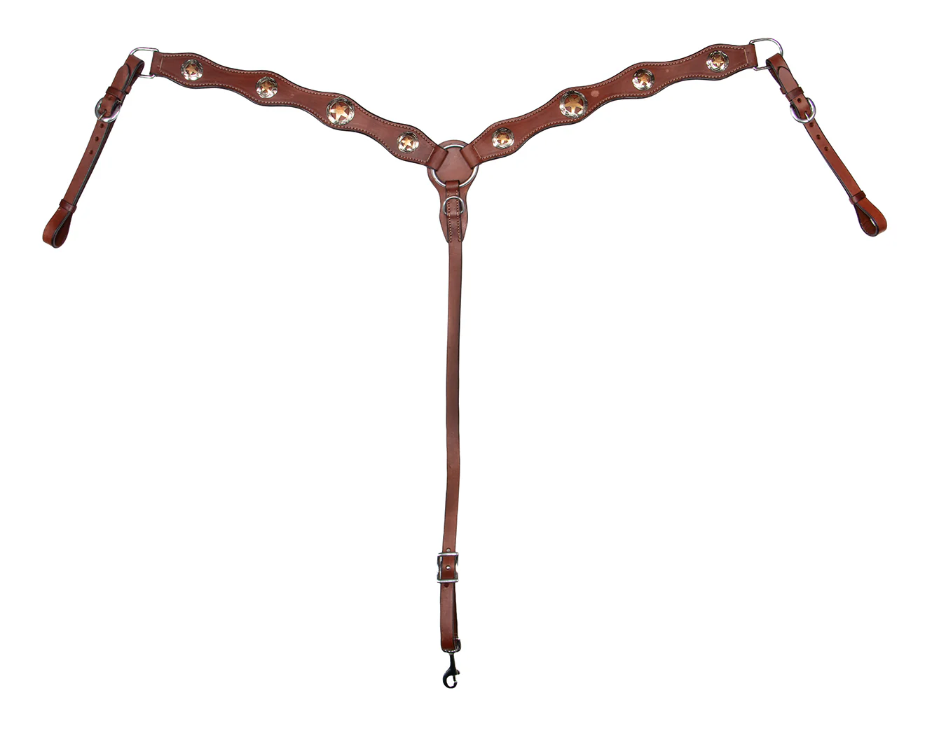 Texas-Tack Texas Star Scalloped Breastcollar Tan