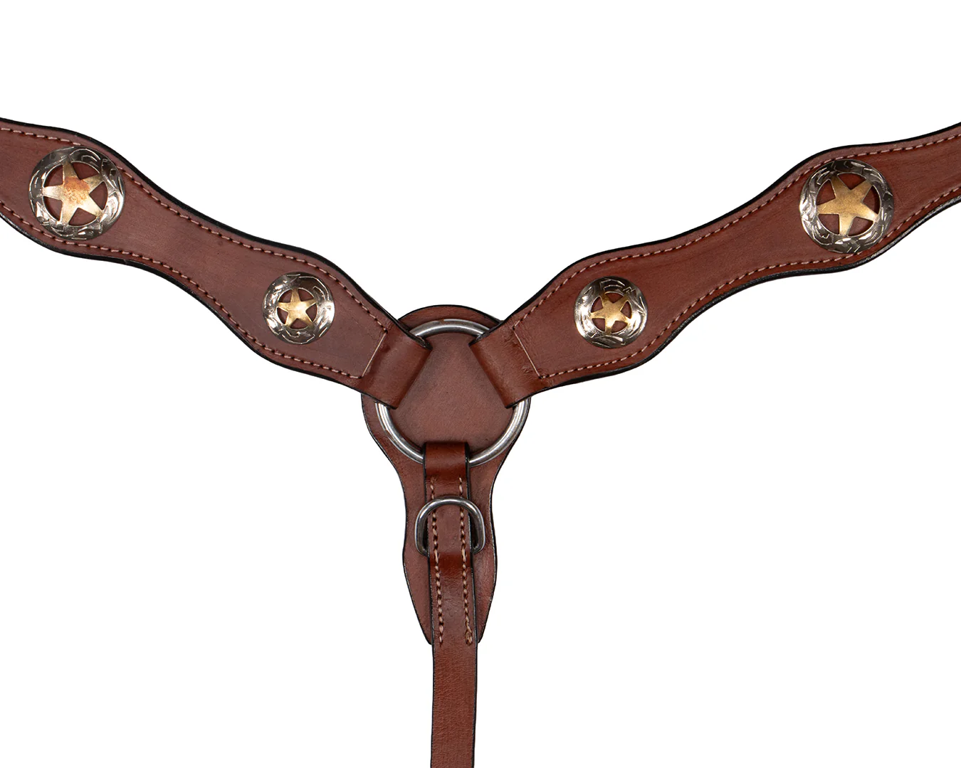 Texas-Tack Texas Star Scalloped Breastcollar Tan - Image 2