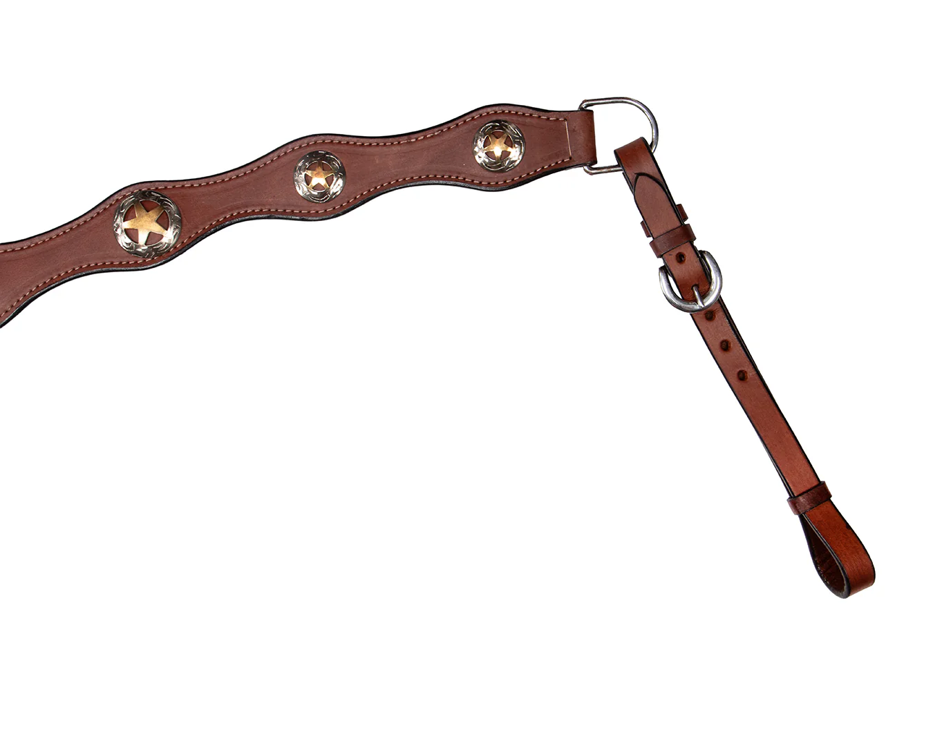 Texas-Tack Texas Star Scalloped Breastcollar Tan - Image 3